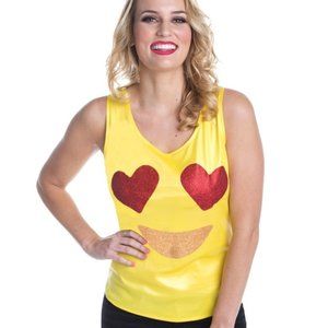 Heart Eyes Emoji Halloween Costume Tank Top
